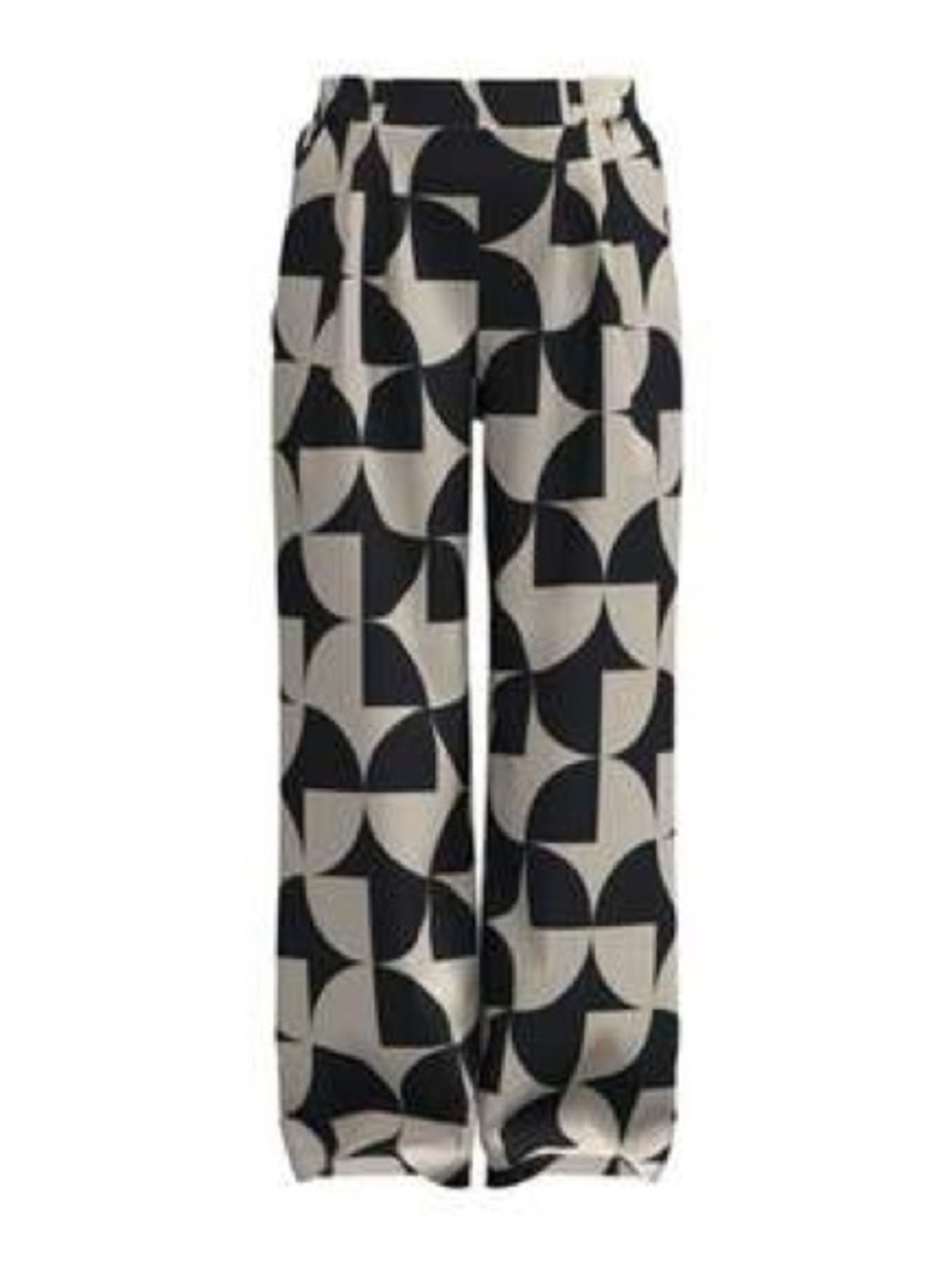LuLaRoe Black & Cream Geometric Wide-Leg Pants